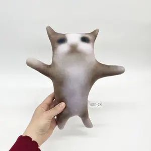 Nouveau design mignon chat heureux en peluche jouet Simulation chat en peluche jouets poupée enfants cadeaux