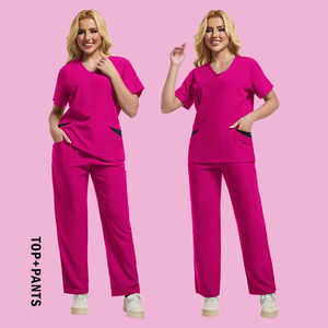 ชุดยูนิฟอร์มพยาบาลแบบยูนิเซ็กซ์ทันสมัย ไซส์พลัส ระบายอากาศได้ดี สวมใส่สบาย ผลิตจากโพลีเอสเตอร์ผสมสแปนเด็กซ์ เหมาะสำหรับโรงพยาบาลและร้านเสริมสวย - Product Image 3