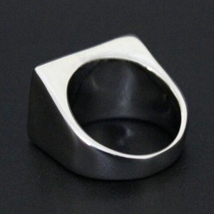 Wholesale Black Enamel Men's Lucky 13 Silvery Color <b>Ring</b> Stainless Steel Biker <b>Ring</b> Fashion Men's Jewelry - Product Image 5