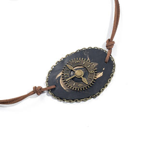 ชุดคอสเพลย์ย้อนยุคสำหรับงานปาร์ตี้วันฮาโลวีนอุปกรณ์ประกอบฉากคอสเพลย์พังก์นาฬิกาตอกหมุดที่ปิดตาหนัง - Product Image 5