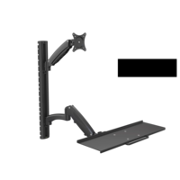 Support mural de station d'ordinateur réglable en hauteur WS02 avec plateau pour clavier Caractéristique principale Plastique