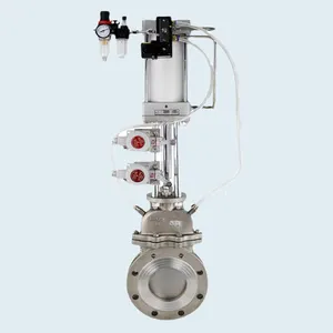 Пневматический регулирующий клапан 4-дюймовый двойной фланцевый 304 пневматический привод с воздушным приводом