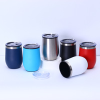Vente en gros en vrac – Gobelet cadeau 12 oz en acier inoxydable à double paroi, intérieur plastique extérieur acier, forme U, résistant aux chutes