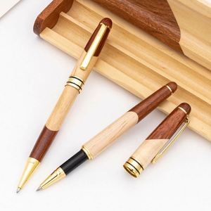 High Quality Eco-Friendly Folding Multi-Color Wooden <b>Box</b> Ballpoint Pens Set with Innovative Gift Packaging for Business Writing - Product Image 2