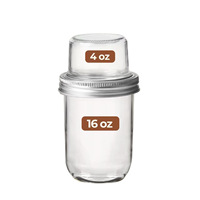 Bocaux en verre à double paroi pour overnight oats, pots à yaourt hermétiques, coupelles à salade portables, ensembles de tasses à petit-déjeuner avec couvercle et cuillère, logo personnalisé