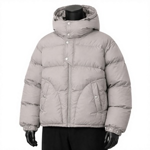 <b>Men's</b> Hooded <b>Puffer</b> Jacket Stand Collar Winter Down <b>Coat</b> Casual Outerwear - Product Image 3