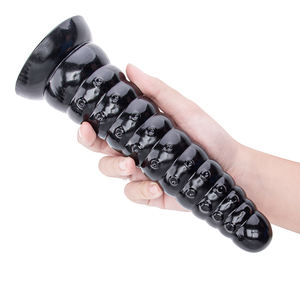 Dildo de PVC Negro Extra Grande con Cuentas, Impermeable, para Adultos, Masajeador de Próstata Enorme para Parejas - Product Image 4