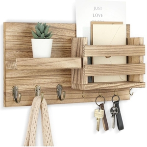 Su misura in legno appendiabiti e legno appendiabiti per l'organizzazione e la memorizzazione di vestiti e chiavi - Product Image 3