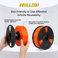 Recharge de filament d'impression 3D HELLO3D PLA 1,75 mm 2,85 mm 3,0 mm, écologique et biodégradable, 200C, Masterspool, usine source