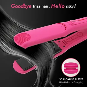 2 In 1 Custom Flat Irons Titanium Flat Irons Hair Straightener Profesional Portable Infrared Hair Straightener