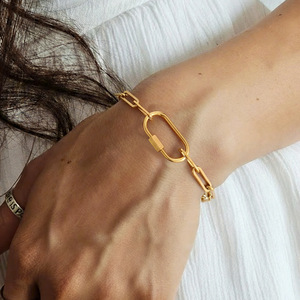 <span class=keywords><strong>Pulsera</strong></span> <span class=keywords><strong>de</strong></span> Cadena <span class=keywords><strong>de</strong></span> Oro Más <span class=keywords><strong>Vendida</strong></span>, Pulseras Sencillas <span class=keywords><strong>de</strong></span> Acero Inoxidable, Joyería Impermeable, <span class=keywords><strong>Pulsera</strong></span> <span class=keywords><strong>de</strong></span> Cadena <span class=keywords><strong>de</strong></span> Clip Personalizada - Product Image 1