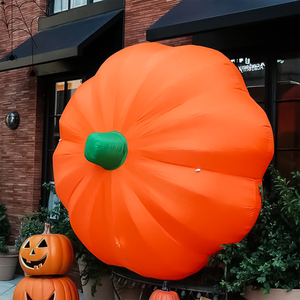Citrouille gonflable géante orange en PVC avec éclairage LED, grande décoration publicitaire personnalisée pour l'extérieur, Halloween, <span class=keywords><strong>jardin</strong></span> - Product Image 2