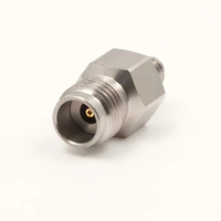 Adaptateur coaxial RF à ondes millimétriques 1.0/2.4-KKG, 50 Ohm, DC-50GHz, en acier inoxydable, connecteur de précision 1.0mm à 2.4mm