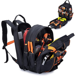 Mochila de Herramientas para Electricista de Alta Resistencia con Cierre de Cremallera para Electricistas, Técnicos de Reparación, Trabajo Industrial y de Construcción - Product Image 1