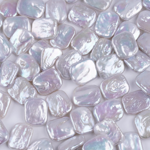 Perles d'eau douce blanches et roses Zhuji, bloc rectangulaire de grande taille, 19-22 mm, forte luminosité, en vrac pour la fabrication de bijoux DIY - Product Image 5