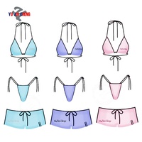 Yazlık Özel Bayan Kıyafet Takımı Plaj Giysisi Bikini Fitness Kadın 3 Parça Plaj Seksi Sütyen İç Çamaşırı ve Şort Takımı