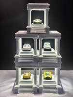 Nouvelle vitrine de présentation pour voitures RC, design Sacré Hall, éclairage LED RGB, logo personnalisable, support pour maquettes, direct usine
