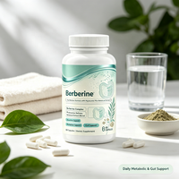 Complexe Phytosome à Double Action de Berbérine OEM, Soutient la Santé Cardiaque, Immunitaire et Intestinale, et un Cholestérol Sain, Sans Gluten, 30 Doses