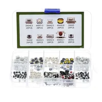 Kit de 250 boutons poussoirs en plastique pour télécommande de voiture avec micro-interrupteurs tactiles, emballé en boîte