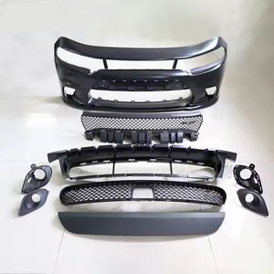 Rejilla de Parachoques Delantero, Kit de Parachoques Delantero Sin Piezas de Faros Antiniebla para Charger SRT Hellcat 2015 2016 2017 2018 2019 - Product Image 6