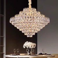 Nouveau lustre en cristal haut de gamme pour salon et salle à manger, protection oculaire, style français, luxe, grand lustre de hall haut de gamme