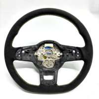 Volant chauffant personnalisé en fibre de carbone pour Volkswagen Golf R Passat Touareg Tiguan Arteon – Amélioration