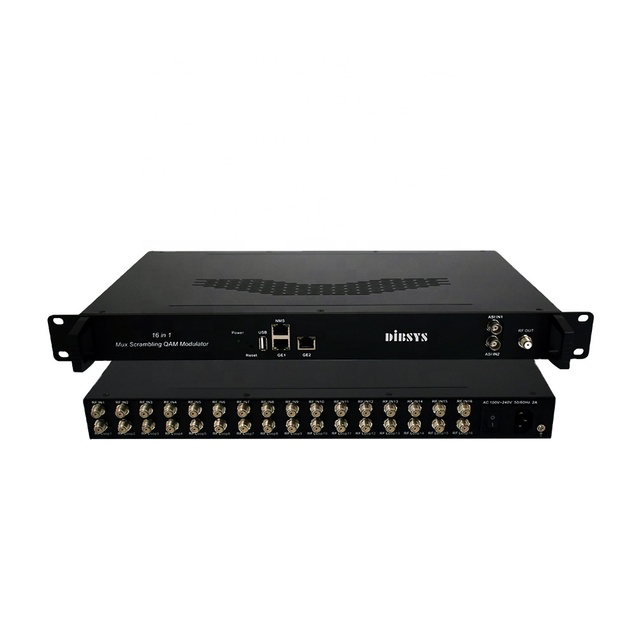 For Headend DVB-S/S2 to DVB-C Converter 16-Channel 16/32/64/128/256QAM Transmodulator with Web Management