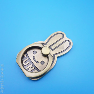 Cune Metal Phone Ring Holder Zinc Alloy Bronze Color Desktop <b>Stand</b> Back Adhesive Design - Product Image 3