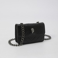 Mini sac carré tête d'aigle KG au design élégant, petit format, petit portefeuille, sac bandoulière multifonctionnel en PU