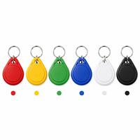 Porte-clés RFID intelligent avec puce 13,56 MHz, logo personnalisé, en ABS, mini-étiquette, contrôle d'accès