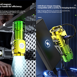 2024 Hot siêu sáng Ba mắt Quái Vật Mini <span class=keywords><strong>Flash</strong></span> ánh sáng mạnh mẽ cảm ứng từ ánh sáng <span class=keywords><strong>LED</strong></span> Đèn pin <span class=keywords><strong>Torch</strong></span> - Product Image 6