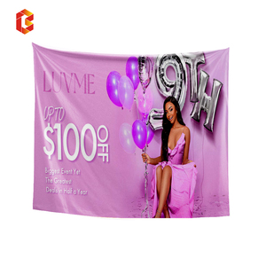 OEM Large Polyester Cloth Backdrop Banner Free Design Service Advertising Custom Fabric Banner