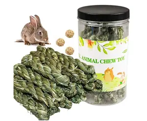 Rabbit Chew Toys Small Animal Treats Natural Timothy Grass Chew Toys Molar Teeth Grinding Toy Chewing Chinchillas Hamsters