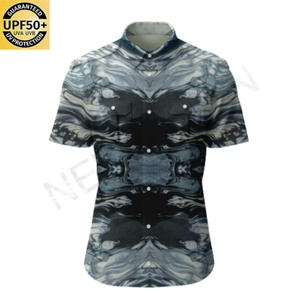 Chemise de pêche à manches courtes pour homme avec logo personnalisé, camouflage, protection solaire, respirante, tactique, à manches courtes - Product Image 3