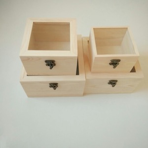 Wooden Storage <b>Box</b> With Acrylic Lid 10x10x6cm Jewelry Organizer Display Case <b>Small</b> <b>Box</b> For Insect Specimen - Product Image 1