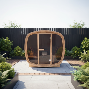 Sauna de Vapor Eléctrica Tradicional, Diseño de Barril para Exteriores, Madera de Cedro Rojo Ecológica, 1 Año de Garantía, Uso en Patio Trasero o <span class=keywords><strong>Terraza</strong></span> - Product Image 1