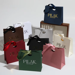 Eco-friendly Customizable Logo Printed Craft Paperboard Handbag for Cosmetics Lipstick Gift Bag Packaging Cardboard Jewelry Use - Product Image 5