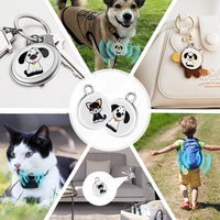 Traceur intelligent double système pour animaux de compagnie, étiquette anti-perte pour chats et chiens, étanche IPX6, compatible iOS/Android (Localiser/Localiser via Hub)