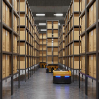 Système d'étagères AMR pour entrepôt stable avec robots AGV de nivellement haute précision pour l'automatisation logistique