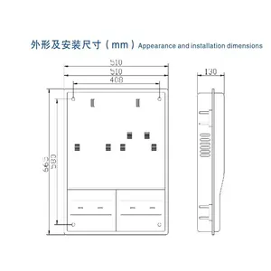 三相電気メーターボックス電気エンクロージャー