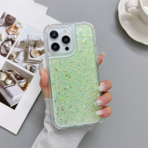 Brillant Glitter Goutte Colle Téléphone Cas Hybride PC + TPU Anti-chute Couverture pour Motorola <span class=keywords><strong>Moto</strong></span> G35 G15 G05 G45 G55 G75 G85 - Product Image 5