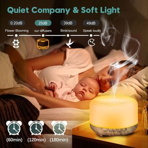 Diffusore di aromi diffusore di olio essenziale capacità di <span class=keywords><strong>acqua</strong></span> 500ml 7 colori luce a ultrasuoni umidificatore nebbia fredda - Product Image 4