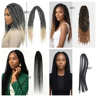 Dreadlocks Sintetici Ondulati Boho da 24 Pollici Verde Teal con Estremità Ricci, Capelli all'Uncinetto Stile Dea per Donna - Vendita all'Ingrosso
