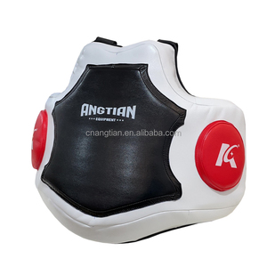 ANGTIAN chine protecteur de <span class=keywords><strong>corps</strong></span> en cuir personnalisé bon marché et protège-poitrine pour boxe muay thai mma arts martiaux - Product Image 5