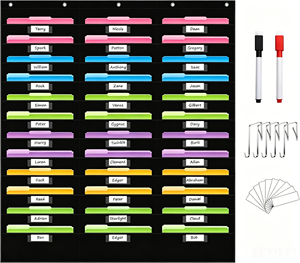 Organizador de Archivos Colgante de Pared con 36 Bolsillos, Multifuncional, con Etiquetas para Nombres, Bolsa de Almacenamiento de Documentos para Oficina, Aula y Hogar - Product Image 1