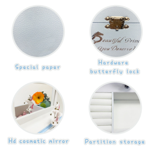 Coffret à bijoux best-seller, boîte à bijoux personnalisée en cuir PU, boîte à <span class=keywords><strong>musique</strong></span> à manivelle pour ranger bracelets, colliers, boucles d'oreilles et bagues de luxe - Product Image 6