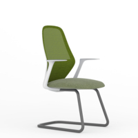 Silla de trabajo de altura ajustable de fabricante, silla de conferencia de ordenador, muebles de personal de oficina, silla de malla con respaldo medio