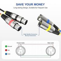 Câble multipaire XLR mâle-femelle 4 couleurs silencieux et durable pour l'enregistrement