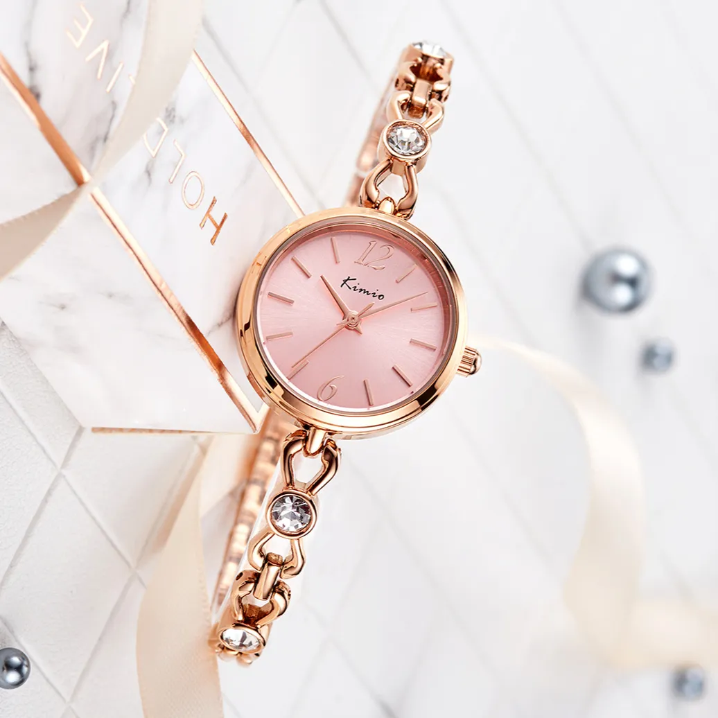 KIMIO Fashion Casual Women Watch Luxury Watches Stainless Steel Ladies Bracelet Quartz Wristwatches
