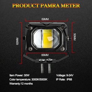 Sanvi U10 U9 Plus Super Bright Motorcycle <b>Led</b> <b>Projector</b> Lens Headlight 6000k 3000k Mini <b>Projector</b> <b>LED</b> Headlights Fog Light Kits - Product Image 3